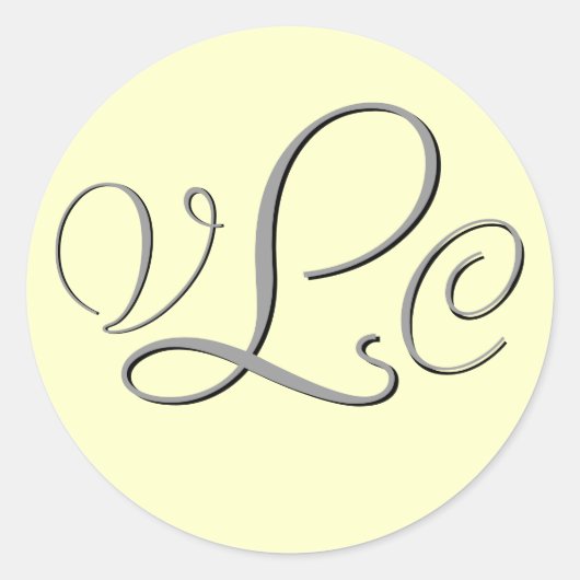 モノグラムスリークリームとグレーシール ラウンドシール (正面)