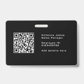 モノグラムセキュリティIDネームタグQRコード バッジ (裏面)