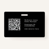 モノグラムセキュリティID名タグQRコード バッジ (裏面)