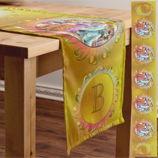 モノグラムセビチェメキシコフェスティバルダンサー2549 ロングテーブルランナー