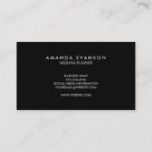 モノグラムセリフ企業のミニマル金ゴールドグリッター 名刺 (裏面)