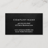 モノグラムセリフ灰色、茶色の革 名刺 (裏面)