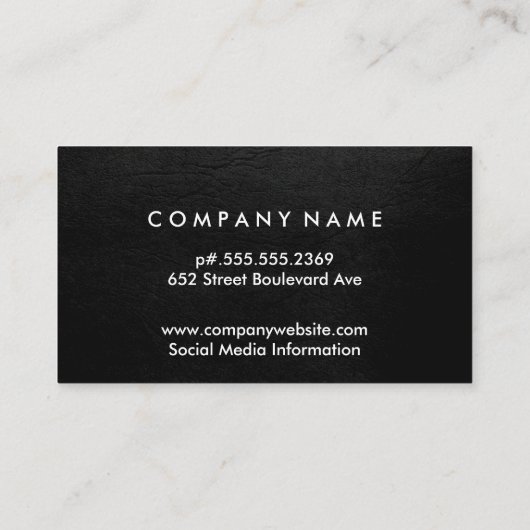 モノグラムセリフ灰色、茶色の革 名刺 (裏面)