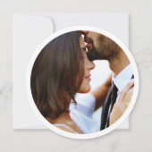モノグラムセージグレーグリーンフレーム写真Save The Date 招待状 (裏面)