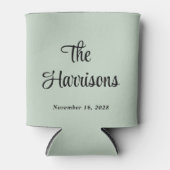 モノグラムセージ結婚グリーン 缶クーラー (正面)