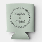 モノグラムセージ結婚グリーン 缶クーラー (裏面)