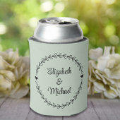 モノグラムセージ結婚グリーン 缶クーラー