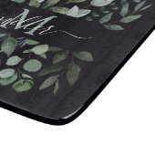 モノグラムセージ緑のユーカリ緑離れの カッティングボード (角)