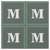 モノグラムセージ緑ストライプの ファブリック (クローズアップ)