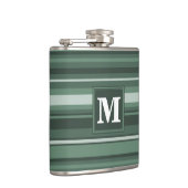 モノグラムセージ緑ストライプの フラスク (右)
