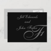 モノグラムセーブ・ザ・デート案内 案内ポストカード (正面/裏面)