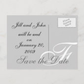 モノグラムセーブ・ザ・デート案内 案内ポストカード (裏面)