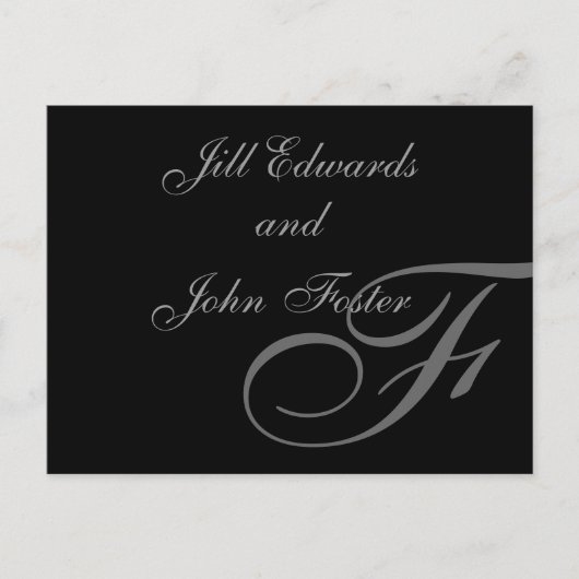 モノグラムセーブ・ザ・デート案内 案内ポストカード (正面)