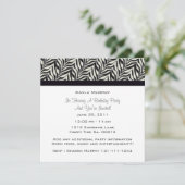 モノグラムゼブラパーティの招待状 招待状 (スタンド正面)