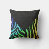 モノグラムゼブラブラックアンドレインボープリント クッション (裏面)