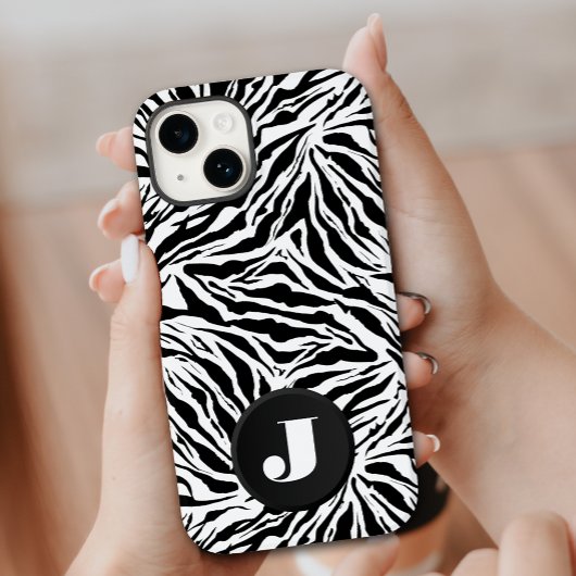 モノグラムゼブラプリント iPhoneケース