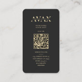 モノグラムソフトウェアエンジニアブラックモダン金ゴールド 名刺 (裏面)