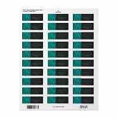 モノグラムタイガーブラックとティール（緑がかった色）プリントパターン ラベル (フルシート)