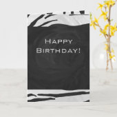 モノグラムタイガーブラックアンドホワイトプリント カード (黄色い花)