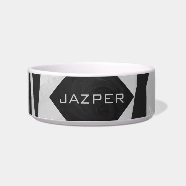 モノグラムタイガーブラックアンドホワイトプリント ボウル (正面)