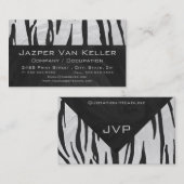 モノグラムタイガーブラックアンドホワイトプリント 名刺 (正面/裏面)