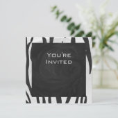 モノグラムタイガーブラックアンドホワイトプリント 招待状 (スタンド正面)