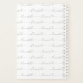 モノグラムタイポグラフィ名前をカスタムするイニシャル年 プランナー手帳 (裏面)