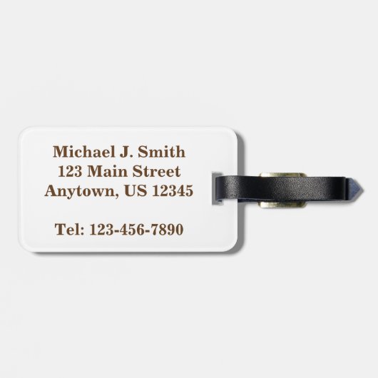 モノグラムタコ火曜日メキシコTex Mex食品 ラゲッジタグ (裏面横)