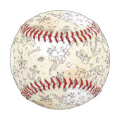 モノグラムタトゥー概念パターン 野球ボール (正面)