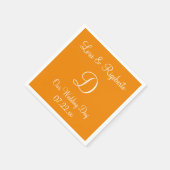 モノグラムタンゲリンスタイリッシュカラフル紙ナプキンス スタンダードカクテルナプキン (角)