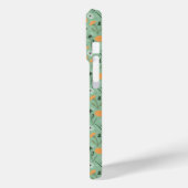 モノグラムタンポポ花オレンジフローラルパターン Case-Mate iPhoneケース (裏面 / 左)