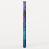 モノグラムターコイズとグリーンロータスフラワー Case-Mate iPhoneケース (裏面/右)