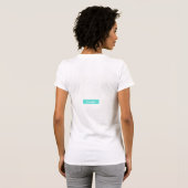 モノグラムターコイズカラーストライプのゼブラパターン Tシャツ (裏面フル)
