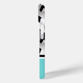 モノグラムターコイズサッカーボールパターン Case-Mate iPhoneケース (裏面 / 左)