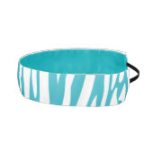 モノグラムターコイズストライプのゼブラパターントレンディー アスレチックヘッドバンド (右)