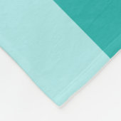 モノグラムターコイズストライプモダンハートパターン フリースブランケット (角)