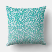 モノグラムターコイズヒョウ印刷 クッション (裏面)