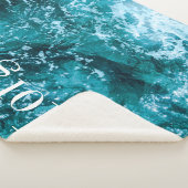 モノグラムターコイズビーチカスタム海 シェルパブランケット (3/4)