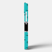 モノグラムターコイズ体操ハート弓 Case-Mate iPhoneケース (裏面 / 左)