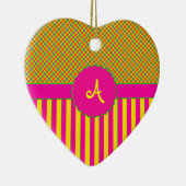 モノグラムタータンチェックオーナメントトゥッティフルーティイエロー セラミックオーナメント (右)