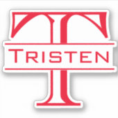 モノグラムダイカットカスタムステッパーソナライズされたカー シール (正面)