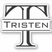 モノグラムダイカットカスタムパーソナライズされた シール (正面)