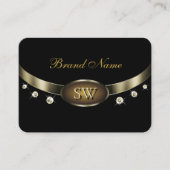 モノグラムダイヤモンドでブラックと金ゴールドをキャッチ 名刺 (正面)