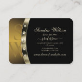 モノグラムダイヤモンドでブラックと金ゴールドをキャッチ 名刺 (裏面)