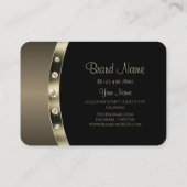 モノグラムダイヤモンドを使用したノーブルブラックプラチナ銀 名刺 (裏面)