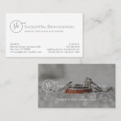 モノグラムダイヤモンドリングや輪と結婚真珠のウェブサイト 名刺 (正面/裏面)