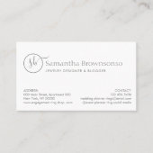 モノグラムダイヤモンドリングや輪と結婚真珠のウェブサイト 名刺 (正面)