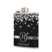 モノグラムダイヤモンド – ブライドメイド フラスク (左)