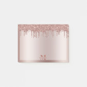 モノグラムダスティバラ金ゴールド滴下グリッターメタリック ポストイット (正面)