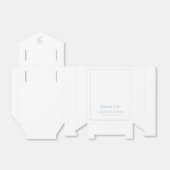 モノグラムダスティブルーエレガントな結婚式ありがとう フェイバーボックス (折り畳みなし)